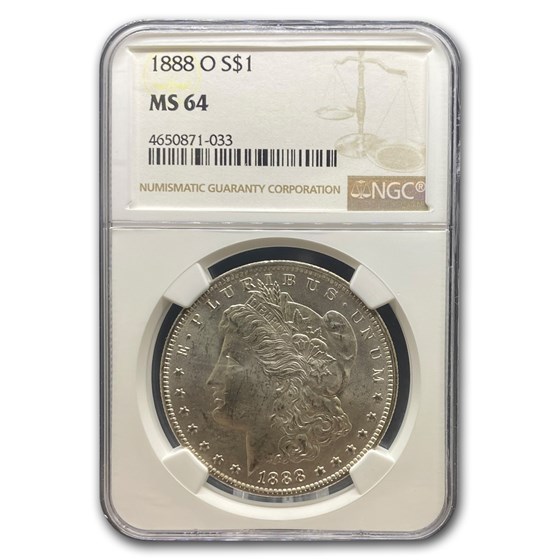 1888-O Morgan Dollar MS-64 NGC 1888-O Morgan Dollar MS-64 NGC